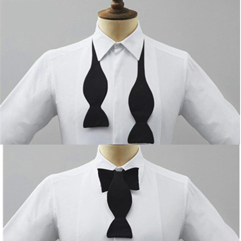 Men Formal Wear Black And White - Men's Formal Pre-tied Adjustable Bow Tie
