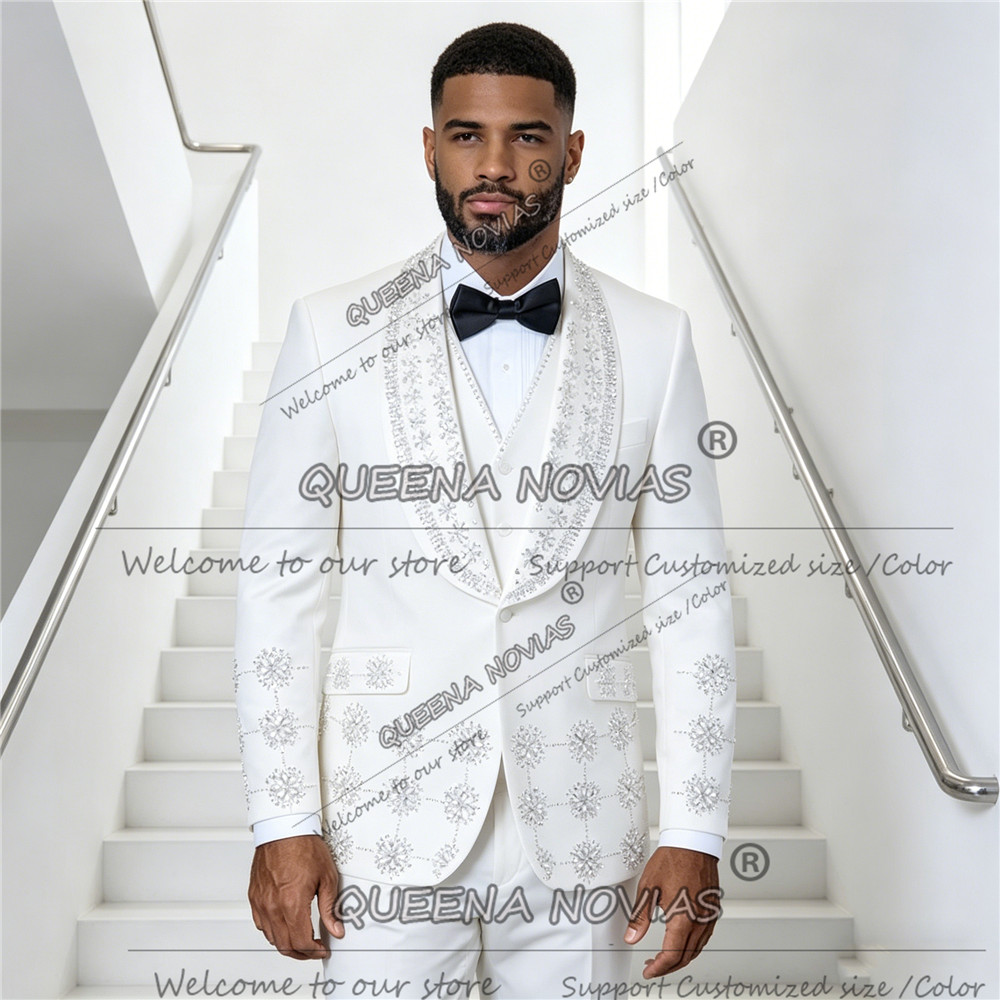 Men'S Formal Wear Jewelry - Exclusive White Men's Suit Formal Wear