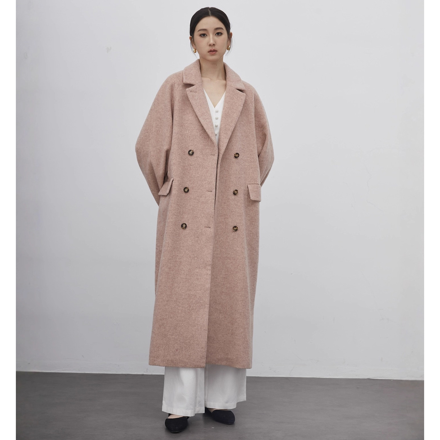Double Breasted Blazer - Allingentle Women's Suit Long Blazer Woolen