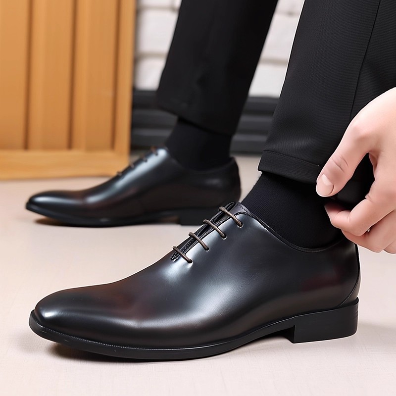 Men'S Formal Wear For Office - Designer Genuine Leather Mens Wholecut Oxford