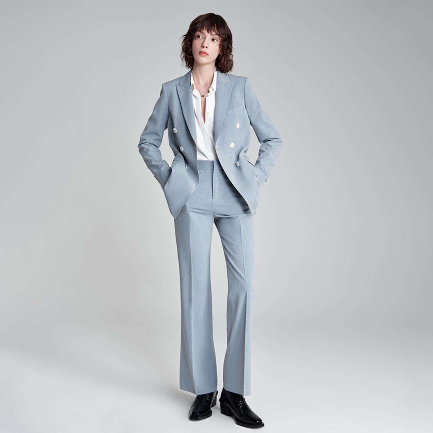 Allingentle Women Pantsuit 2 P - Double Breasted Blazer recension och pris