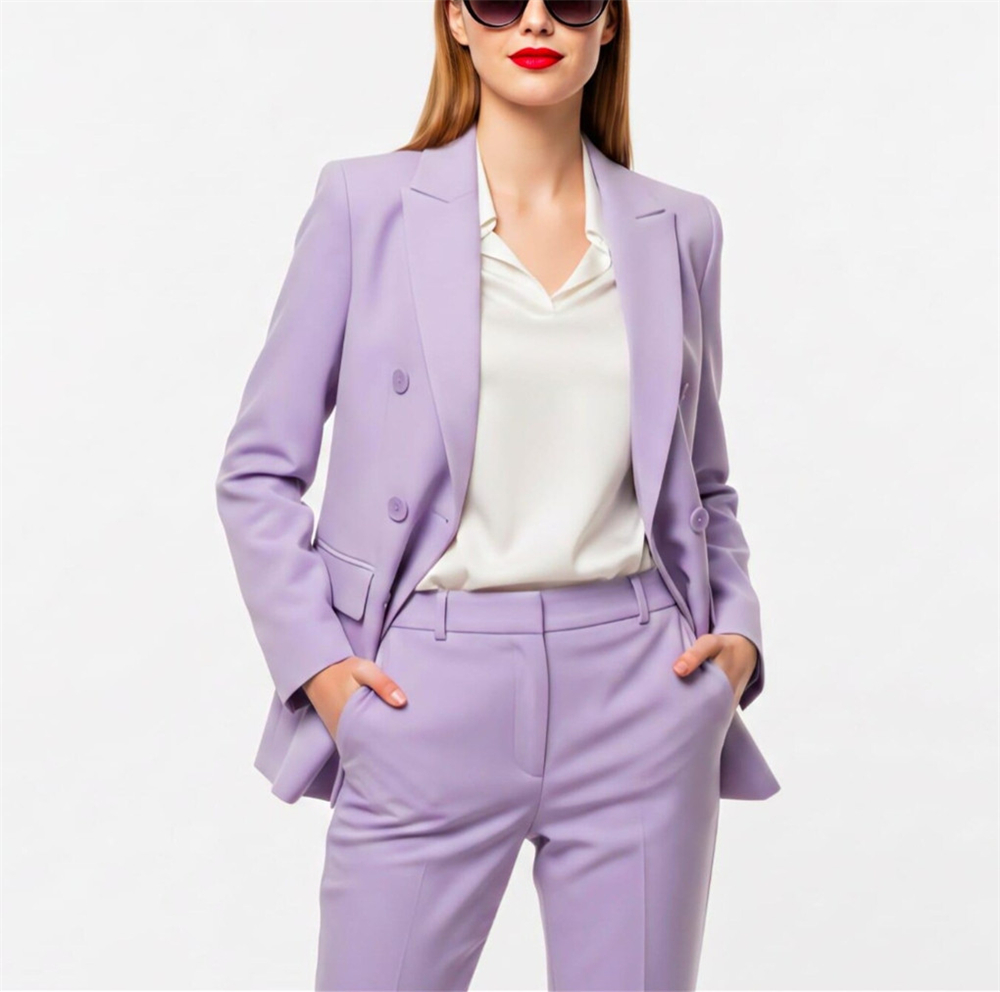 Modern Women's Suits 2 Pcs Lav - Double Breasted Blazer recension och pris
