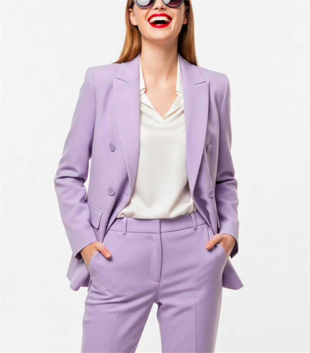 Modern Women's Suits 2 Pcs Lav - Double Breasted Blazer recension och pris