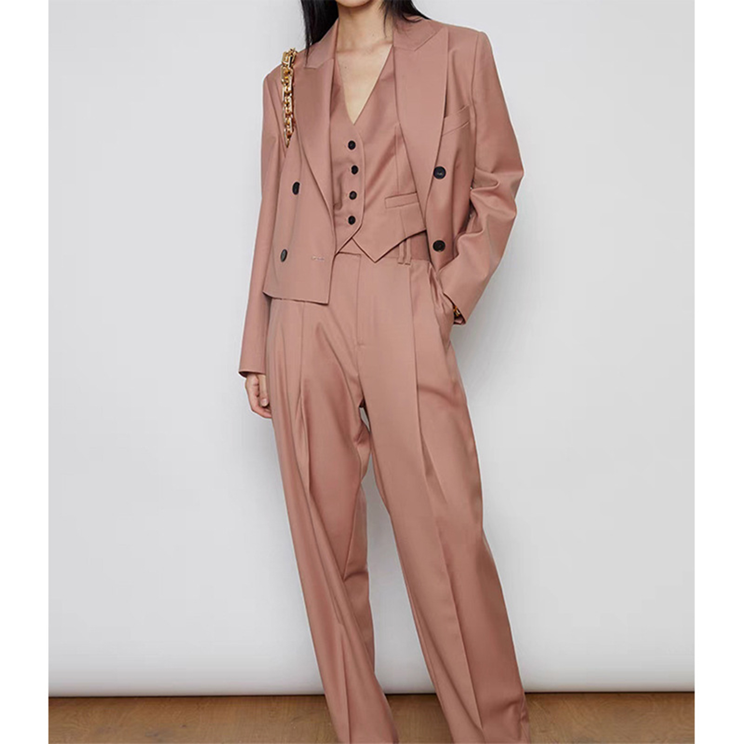 Allingentle Women's Suit Pants - Double Breasted Blazer recension och pris