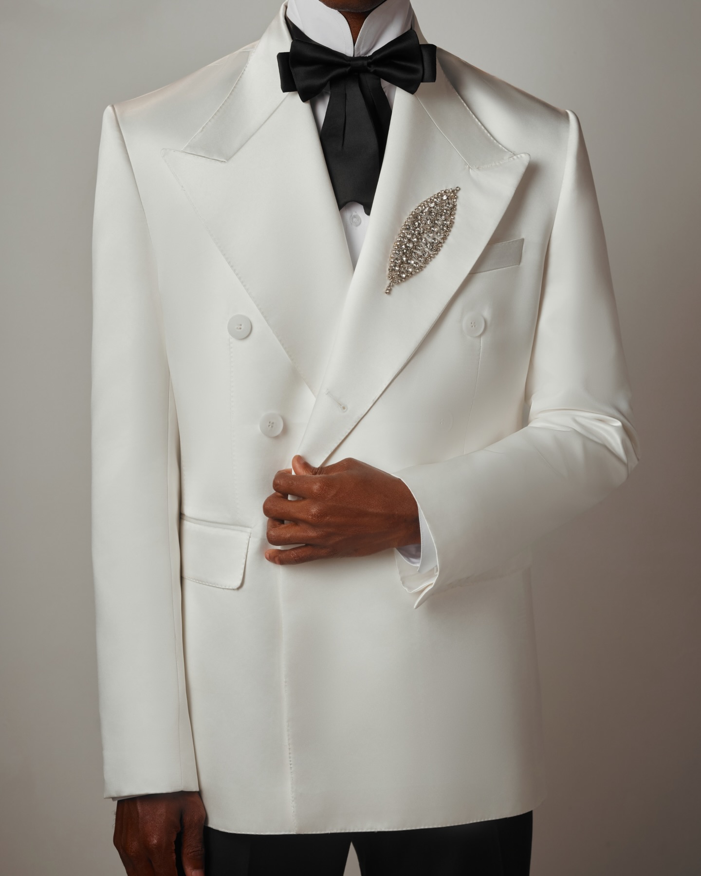 White Men Suit Set 2 Pcs Blaze - Men Formal Wear Black And White recension och pris
