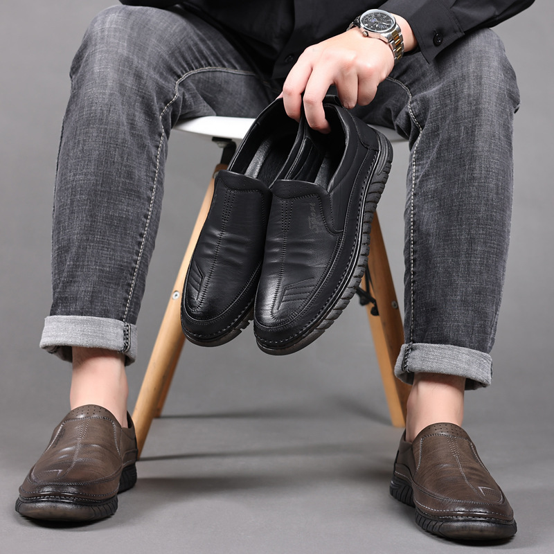 Leather shoes Men's casual sho - Formal Upper Wear Men recension och pris
