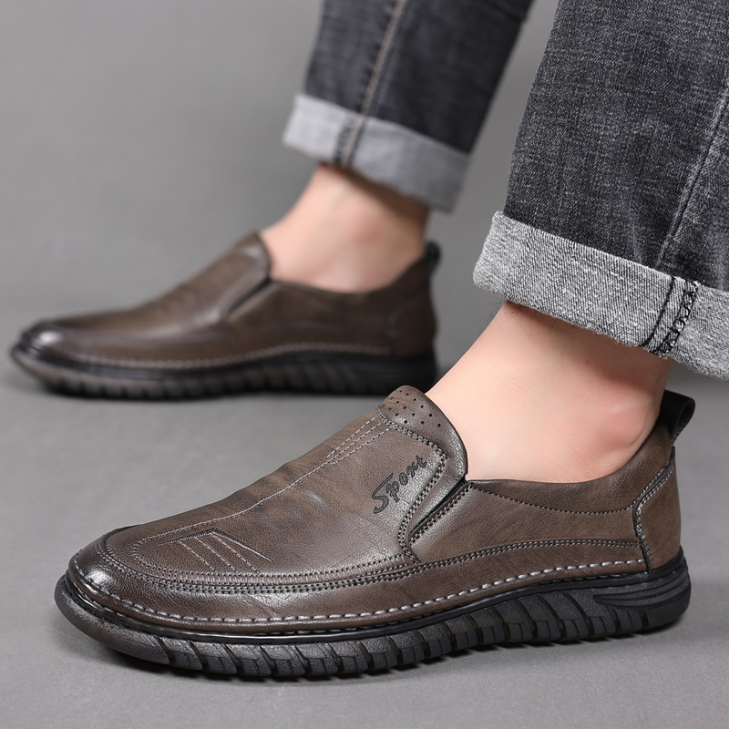 Leather shoes Men's casual sho - Formal Upper Wear Men recension och pris