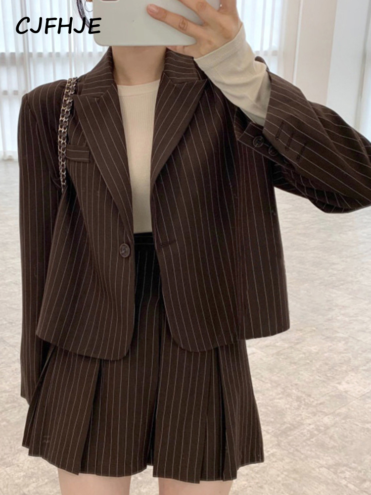 CJFHJE Fashion Stripe Blazer W - Double Breasted Blazer recension och pris