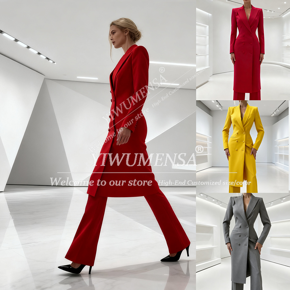 Elegant Solid Women's Suits 2  - Double Breasted Blazer recension och pris