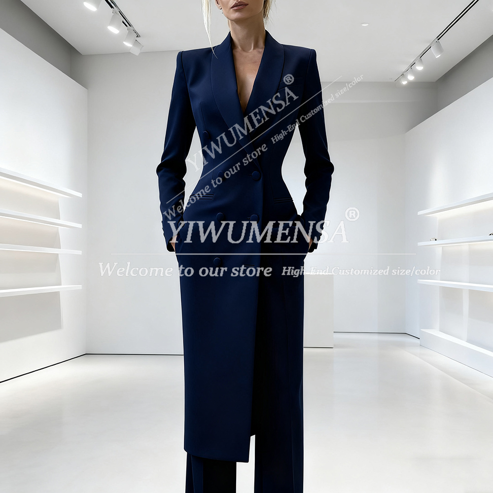 Elegant Solid Women's Suits 2  - Double Breasted Blazer recension och pris