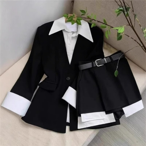 Women Two Piece Skirt Sets Pat - Double Breasted Blazer recension och pris