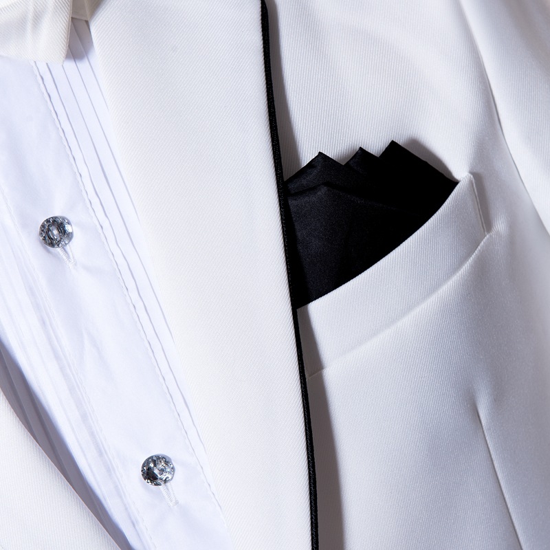 New Men's White Business Casua - Men Formal Wear Black And White recension och pris