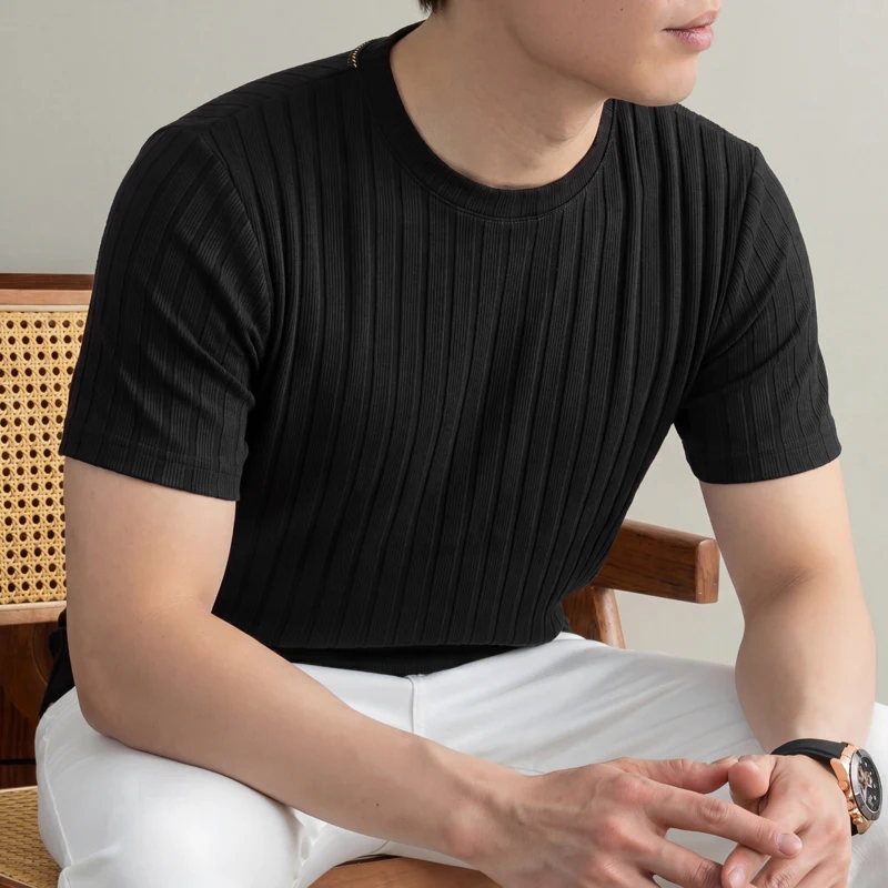 Business Casual Ribbed T Shirt - Young Men Formal Wear recension och pris