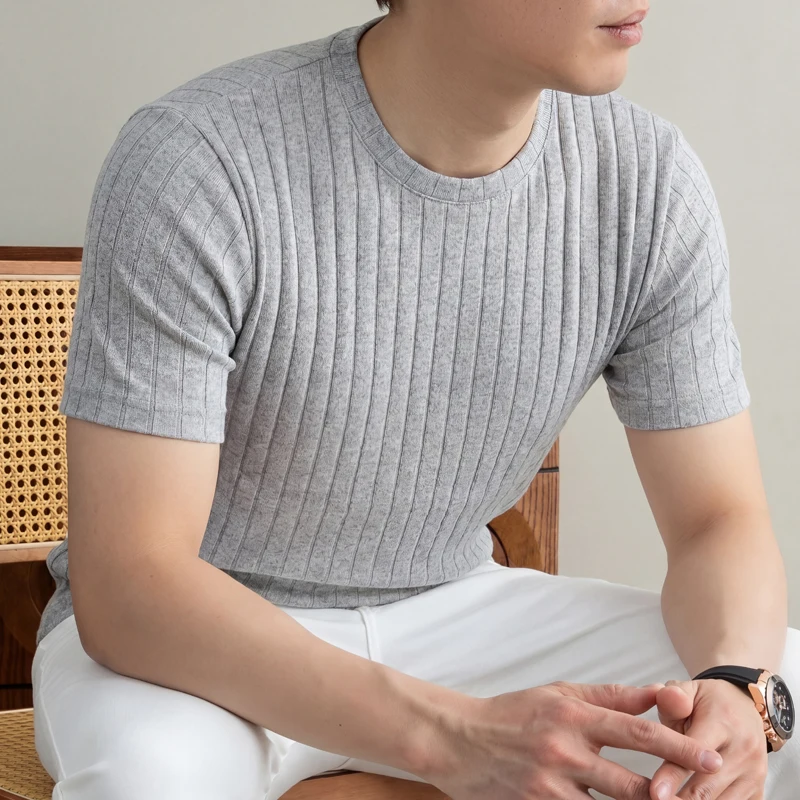 Business Casual Ribbed T Shirt - Young Men Formal Wear recension och pris