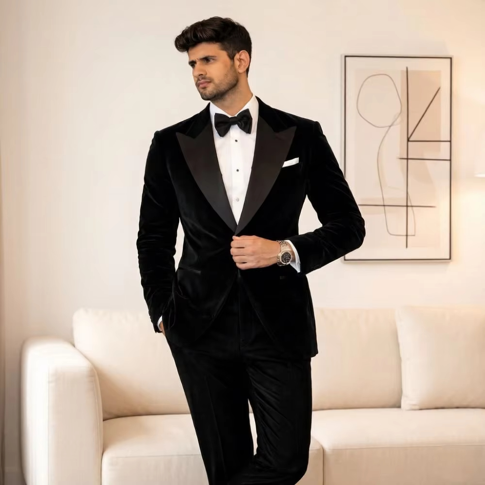 Velvet Suits for Men Slim Fit  - Men Formal Wear Fashion recension och pris