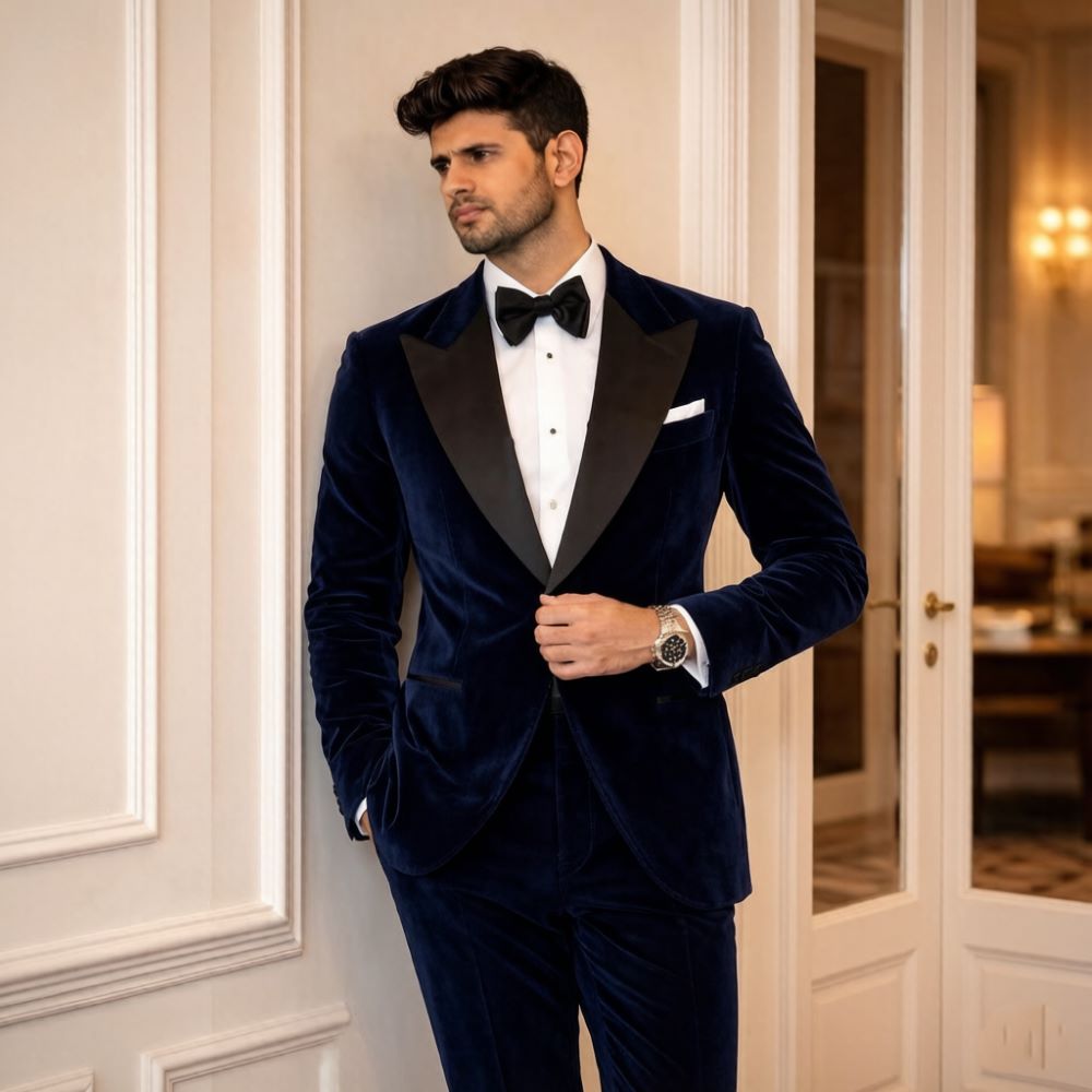 Velvet Suits for Men Slim Fit  - Men Formal Wear Fashion recension och pris