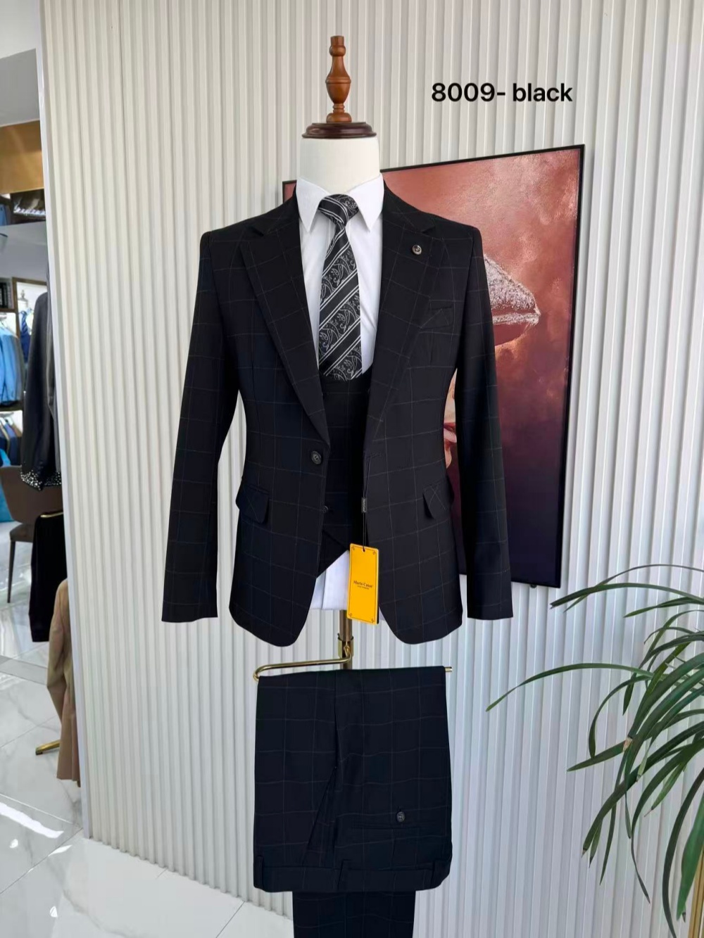 Men's Plaid Tuxedo 3 Pieces Ja - Men'S Formal Wear For Office recension och pris