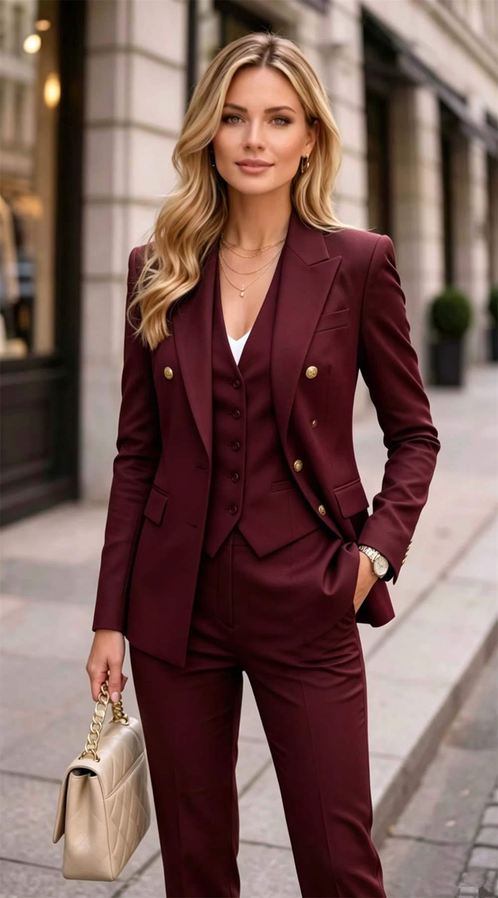 Lavender Women's Double Bested - Double Breasted Blazer recension och pris
