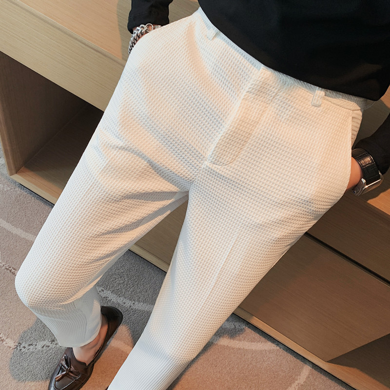 2024 Autumn New Waffle Stretch - Young Men Formal Wear recension och pris