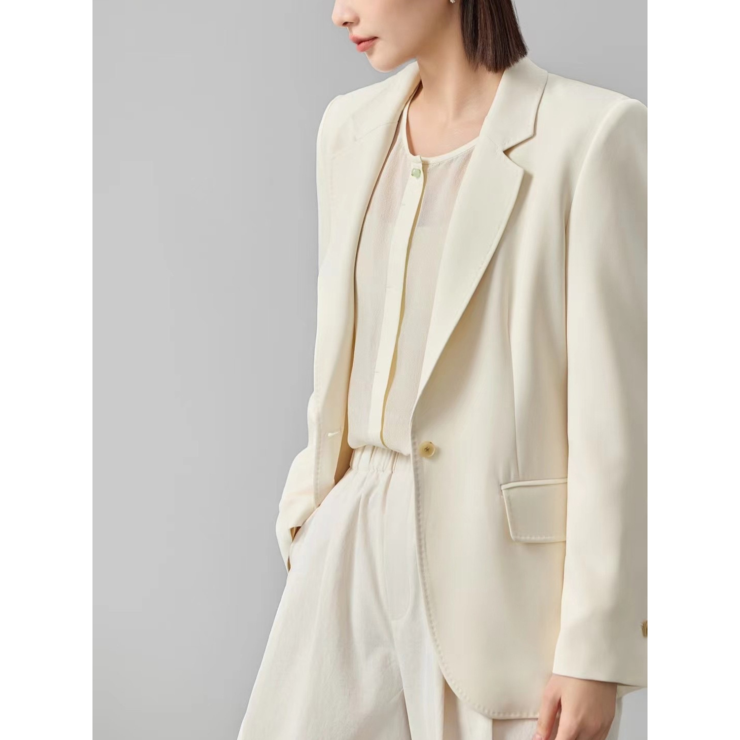 Allingentle Women's Suit Slim  - Double Breasted Blazer recension och pris