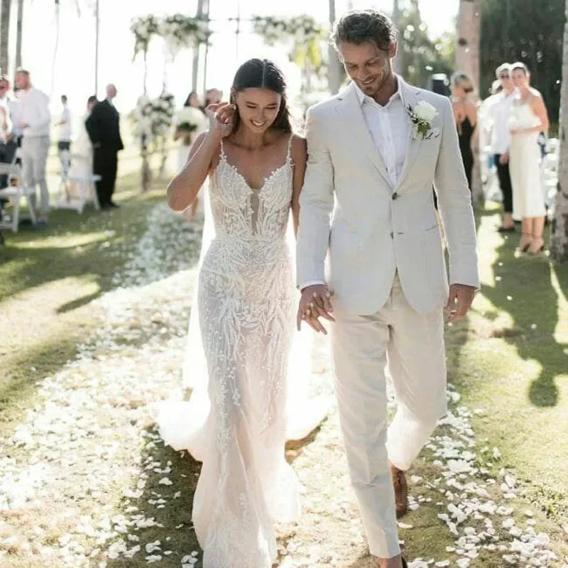 Linen Wedding Tuxedo For Men S - Men Formal Wear In Summer recension och pris