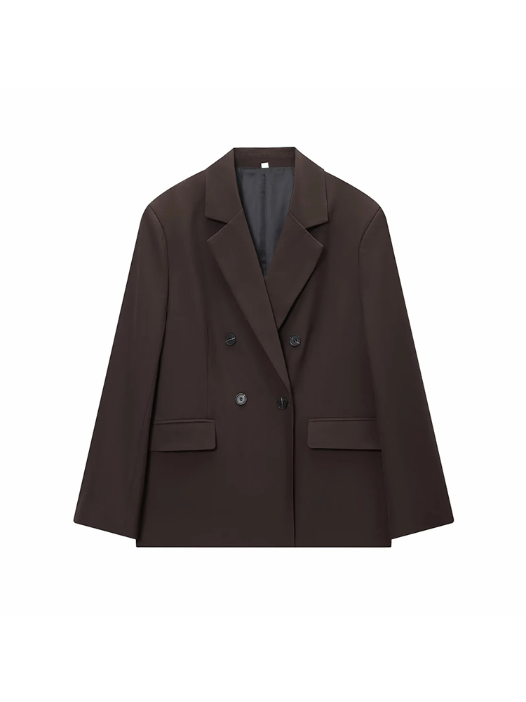 ZOCI Women Office Chocolate Br - Double Breasted Blazer recension och pris