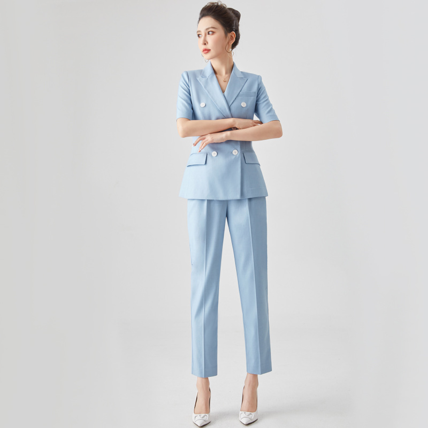 Allingentle Women's Suit Slim  - Double Breasted Blazer recension och pris