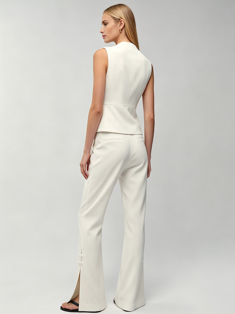 LIMO Women White Chinese Frog  - Young Men Formal Wear recension och pris