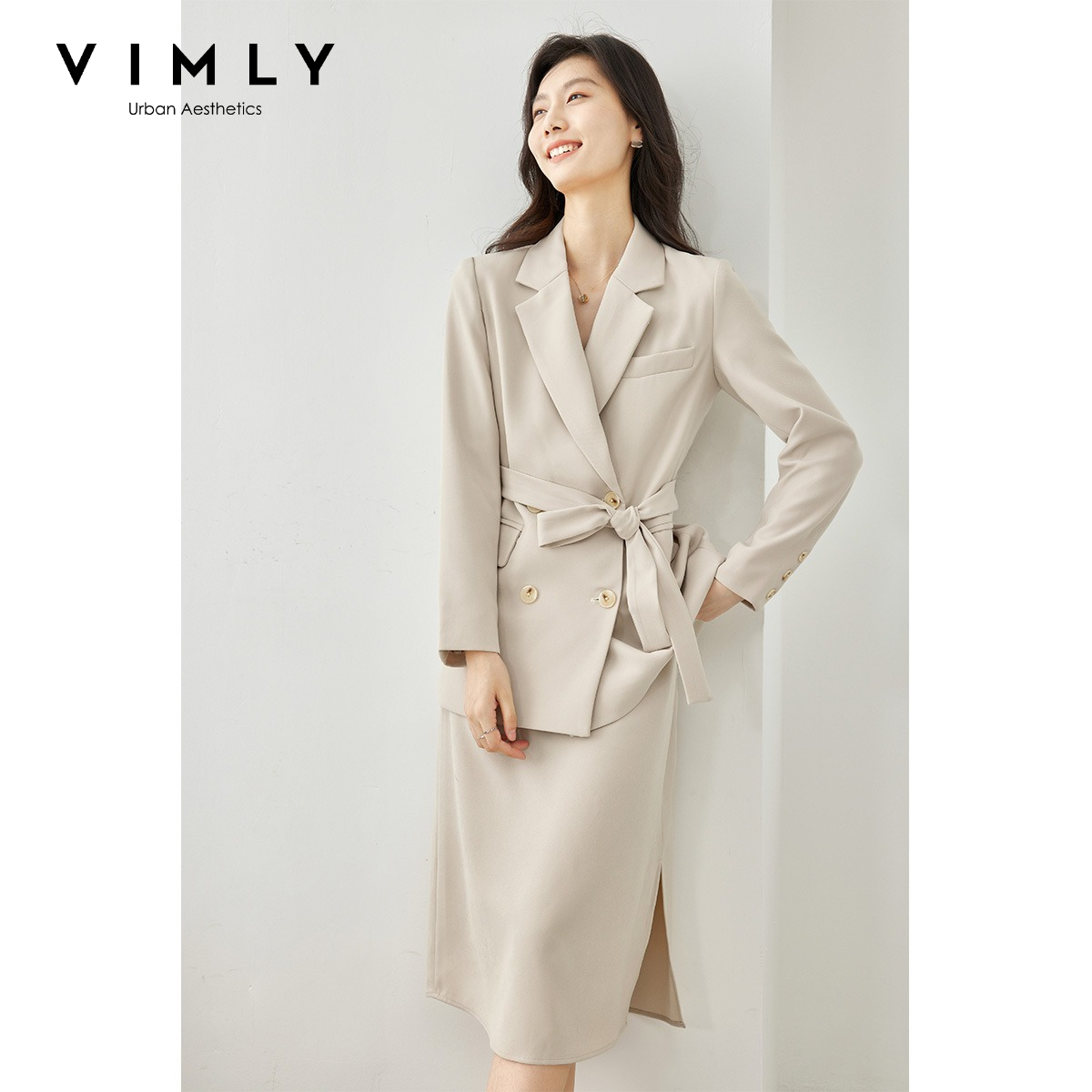 VIMLY Women's Two Piece Set 20 - Double Breasted Blazer recension och pris
