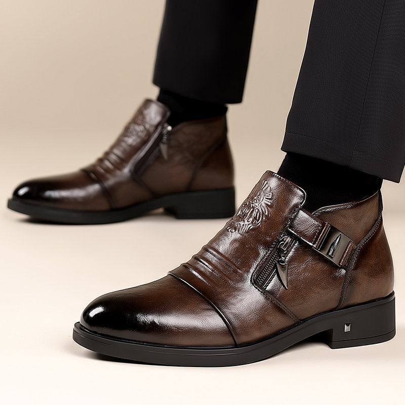 Men's Retro Lion Head Zipper D - Men Formal Wear With Boots recension och pris