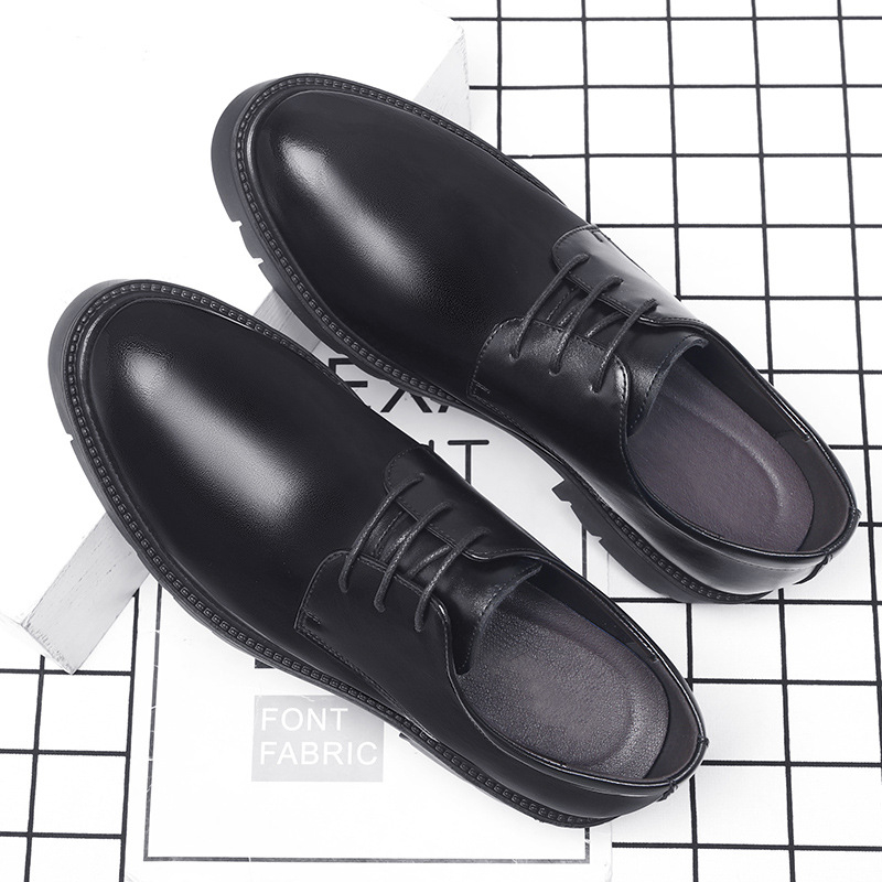 Mens Black Leather Lace Up Dre - Men'S Formal Wear For Office recension och pris