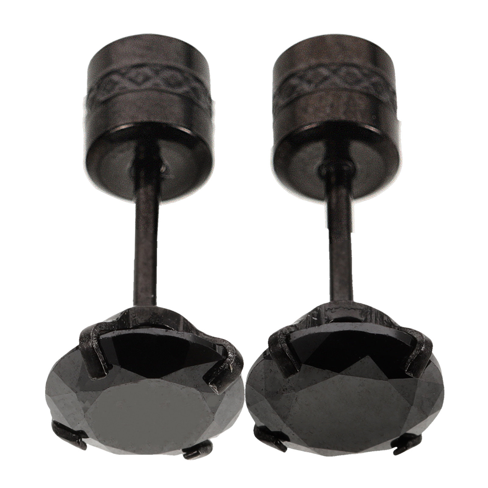 1Pair Titanium Steel Black Zir - Men'S Formal Wear Jewelry recension och pris