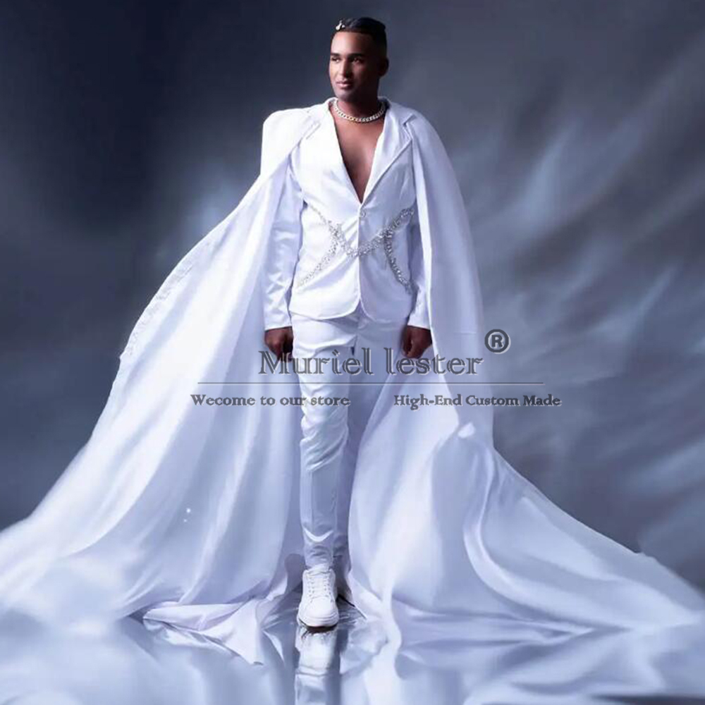 White Groom Wear Wedding Suits - Men'S Formal Wear Jewelry recension och pris