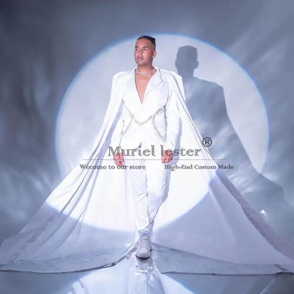 White Groom Wear Wedding Suits - Men'S Formal Wear Jewelry recension och pris